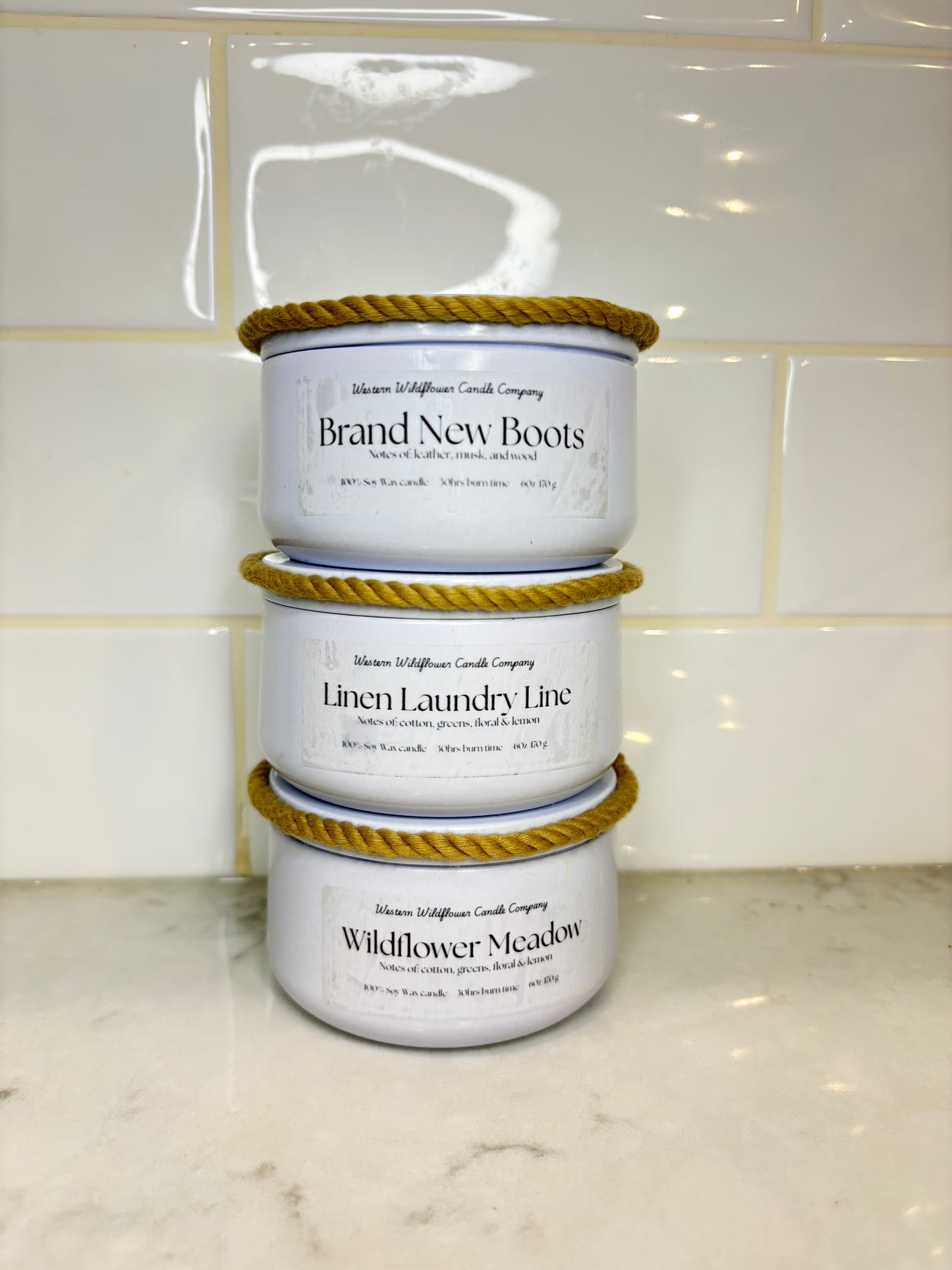 Linen Laundry Line Candle