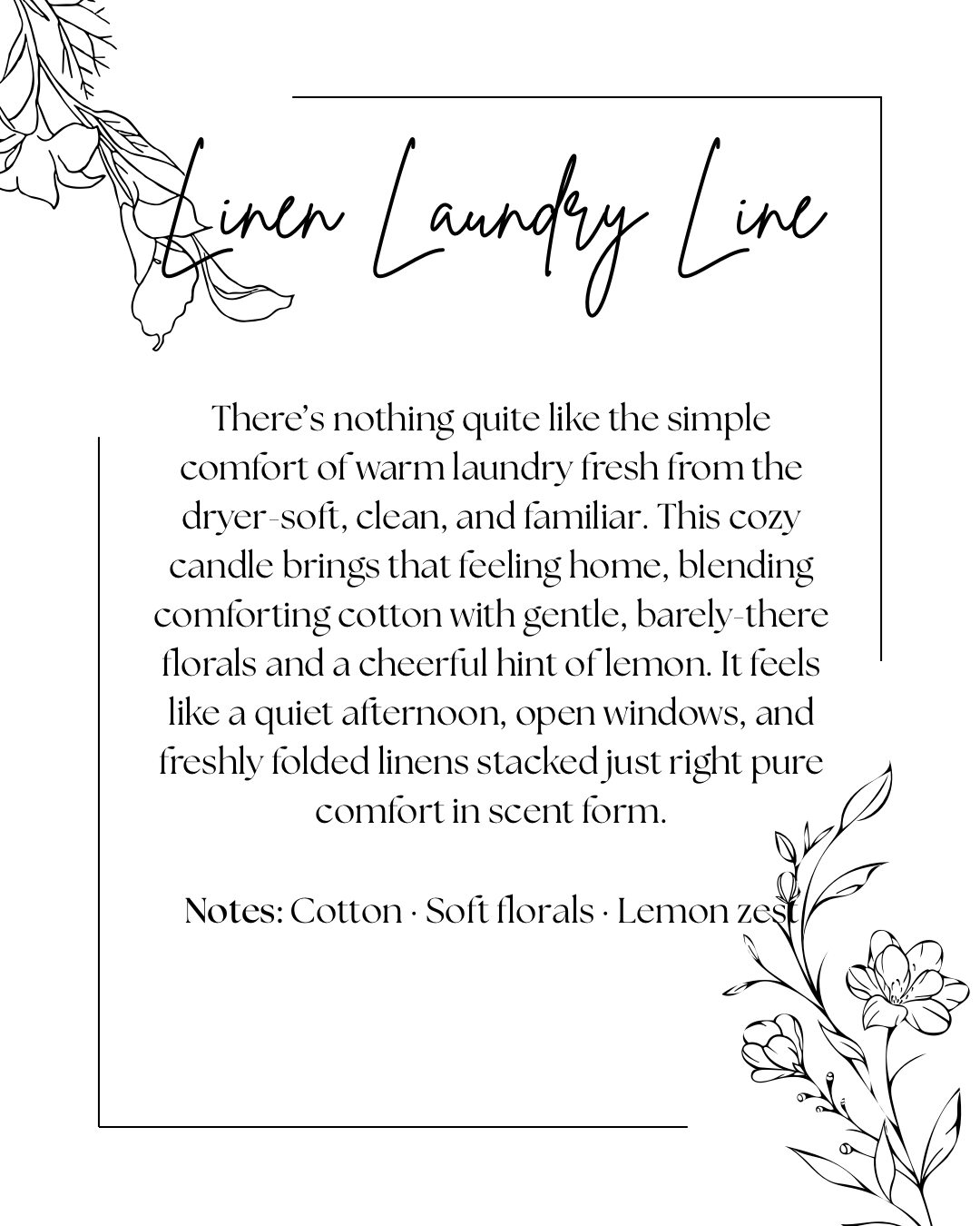 Linen Laundry Line Candle